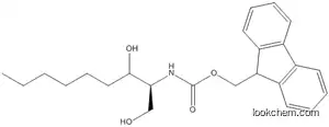 Molecular Structure of 920277-14-1 (Carbamic acid, N-[(1S)-2-hydroxy-1-(hydroxymethyl)octyl]-,9H-fluoren-9-ylmethyl ester)